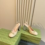 Gucci Women’s Horsebit Pump With Crystals White 795984 Bnc00 9540 - Image 8