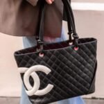 Chanel Cambon Line Medium Tote Bag In Black 28cm - Image 9