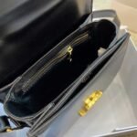 Celine Teen Besace Triomphe In Shiny Black 18cm 110413BF4 38NO - Image 4