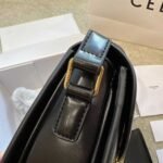 Celine Teen Besace Triomphe In Shiny Black 18cm 110413BF4 38NO - Image 6