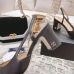 Chanel Slingbacks Grosgrain Black G31318 Y50006 94305 - Image 6