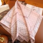 Louis Vuitton Lv Monogram Confidential Square Scarf Pink 90cm - Image 2
