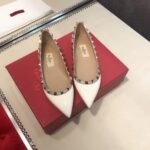 Valentino Patent Rockstud Ballet Flat White W2S0403VNW L62 - Image 6