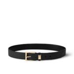 Louis Vuitton LV City Pin Belt Gold Hardware Black 35mm