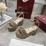 Gucci Women Horsebit Flatform Sandal Beige And Ebony 794718 2Hk80 9741 - Image 2