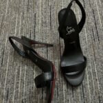 Christian Louboutin O Condora Strappy Sandal Patent Leather Black 1250975B439 - Image 4
