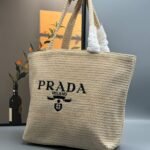 Prada Raffia Tote Bag Natural 32cm 1BG392 2C2T F0018 V OOL - Image 3