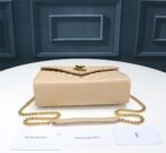Saint Laurent Envelope Small In Quilted Grain De Poudre Embossed Leather Beige 21Cm 600195BOW912721 - Image 3