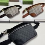 Gucci GG Emblem Small Belt Bag Black Fabric 23Cm ‎821165 FAED9 1000 - Image 2