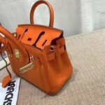 Hermes Birkin Mini Gold Hardware Epsom Orange 20Cm - Image 8