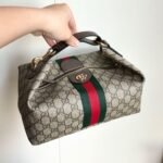 Gucci Vanity Medium Top Handle Bag Beige And Ebony 27Cm ‎ - Image 4