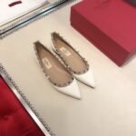 Valentino Patent Rockstud Ballet Flat White W2S0403VNW L62 - Image 7