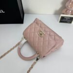 Chanel Mini Coco Handle Flap Bag Caviar Gold Hardware Pink 19Cm - Image 9