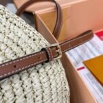 Louis Vuitton Around Me Shoulder Bag Raffia White 28Cm M25243 - Image 6