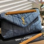 Saint Laurent Puffer Toy Denim Blue 28Cm 7593372PT674575 - Image 3