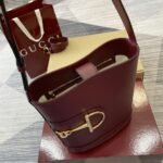 Gucci 73 Small Bucket Bag Rosso Ancora Red Smooth Leather 20Cm 833665 AAEC2 6207 - Image 8