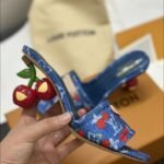 Louis Vuitton X Takashi Murakami Lily Mule Denim Blue 1Ahltf - Image 6