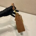 Prada Re Edition Mini Suede Bag Dark Brown 28Cm 1Bc204 2C4S F0324 V Qoo - Image 5