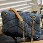 Saint Laurent Puffer Toy Denim Blue 28Cm 7593372PT674575 - Image 7