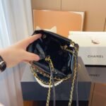 Chanel 22 Mini Handbag Shiny Crystal Pearls Gold Tone Metal Black 22Cm As3980 B10672 94305 - Image 3