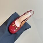 Gucci Women’s Horsebit Pump With Crystals Red - Image 5