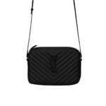 Saint Laurent Lou Camera Bag In Quilted Leather Black Noir 23Cm 761554DV7081000