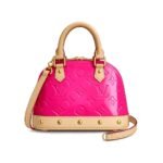 Louis Vuitton Nano Alma Monogram Vernis Neon Pink 18Cm M90611