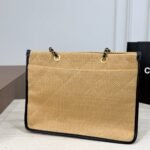 Chanel Shopping Bag Natural Straw Beige 39Cm - Image 4