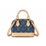 Louis Vuitton Nano Alma Monogram Canvas Denim Blue 16Cm