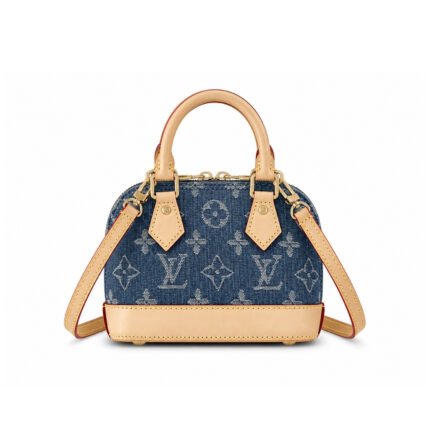 Louis Vuitton Nano Alma Monogram Canvas Denim Blue 16Cm
