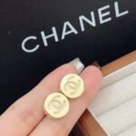 Chanel Gold Mini Earrings - Image 3