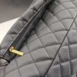 Chanel Xxl Airline Classic Travel Flap Bag Caviar Leather Black Gold Hardware 46Cm - Image 6