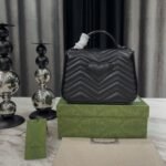 Gucci Gg Marmont Small Top Handle Bag Black 21Cm 702563 Dtdfv 1000 - Image 3