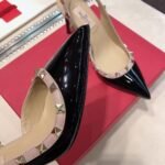 Valentino Garavani Rockstud Patent Leather Strap Pump Black - Image 4