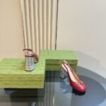 Gucci Women’s Horsebit Pump With Crystals Red - Image 4