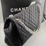 Chanel Xxl Airline Classic Travel Flap Bag Caviar Leather Black Gold Hardware 46Cm - Image 2