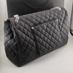 Chanel Xxl Airline Classic Travel Flap Bag Caviar Leather Black Gold Hardware 46Cm - Image 3