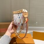 Louis Vuitton X Takashi Murakami Pochette Accessories Multicolore Blanc 21cm M13404 - Image 8
