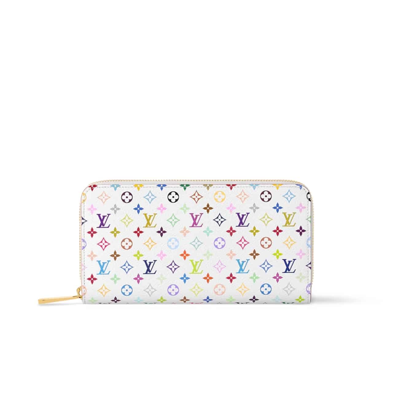 65-3 Louis Vuitton X Takashi Murakami Zippy Wallet White Multicolored 19cm M13922 - Image 1