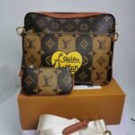 Louis Vuitton Trio Messenger Bag Monogram Stripes Brown 25cm M45965 - Image 5