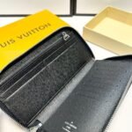 Louis Vuitton Zippy Wallet Damier Canvas Black 20Cm N00056 - Image 8