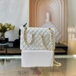 Chanel Classic Medium Handbag White 25cm A01112 - Image 3