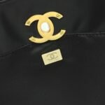 Chanel Shopping Bag Gold Tone Metal Black 33Cm AS5635 B20829 94305 - Image 8