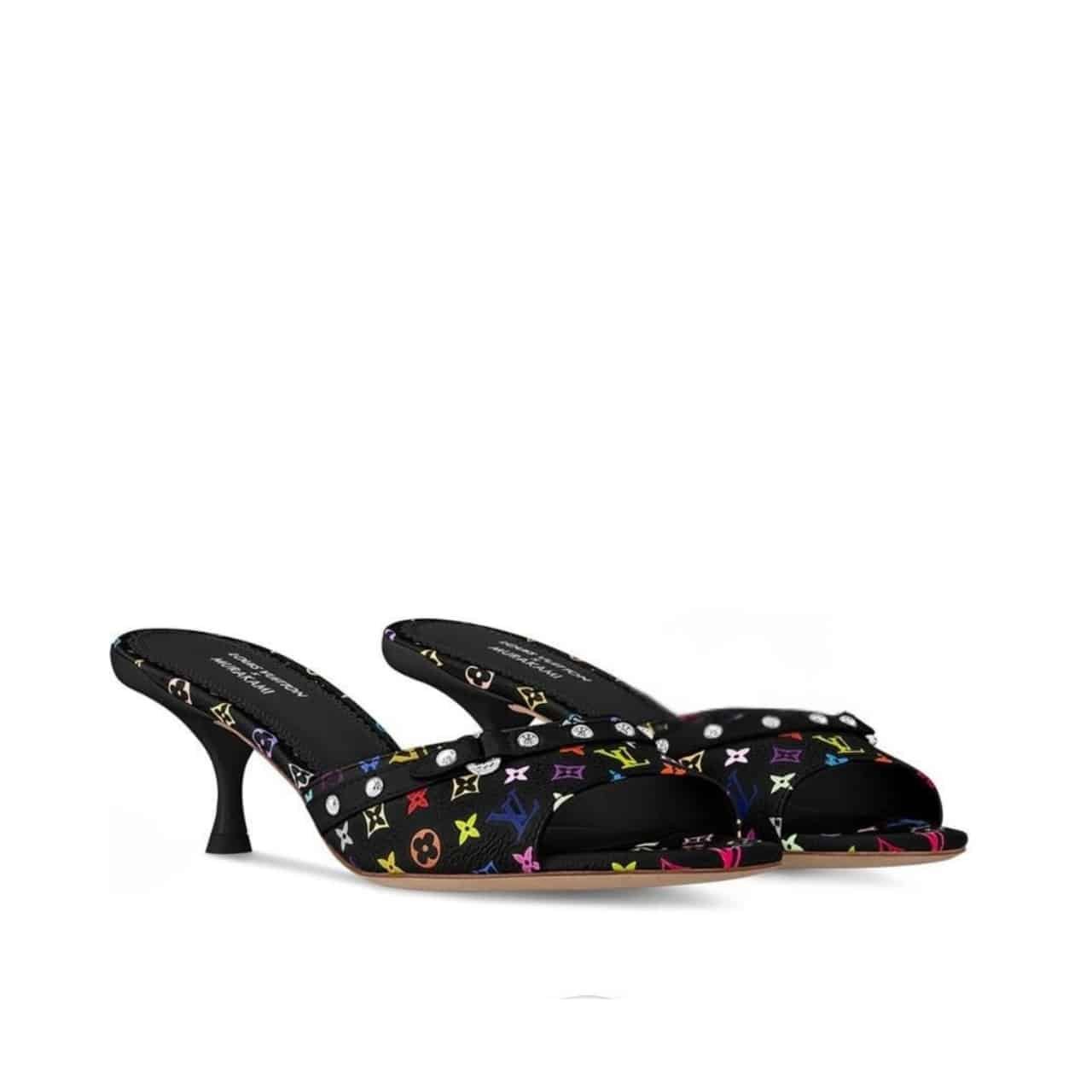 7-10 Louis Vuitton X Takashi Murakami 6am Mule Black 1agwqq - Image 1