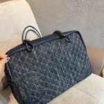 Chanel Denim Duffle Bag Blue Denim 40Cm - Image 6
