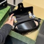Gucci Gg Marmont Small Shoulder Bag Black 26Cm 443497 Aacpg 1000 - Image 7