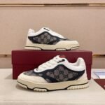 Gucci Women’s Re Web Sneaker Original Gg Canvas Beige And Blue ‎787476 Aadhw 9552 - Image 5