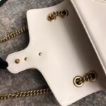 Gucci Gg Marmont Mini Shoulder Bag White Matelasse 22Cm ‎446744 Dtdit 9022 - Image 4