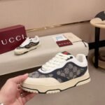 Gucci Women’s Re Web Sneaker Original Gg Canvas Beige And Blue ‎787476 Aadhw 9552 - Image 2