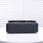 Chanel Classic Flap Medium Quilted Leather Shoulder Bag Black 25cm A01113 Y01480 94305 - Image 4